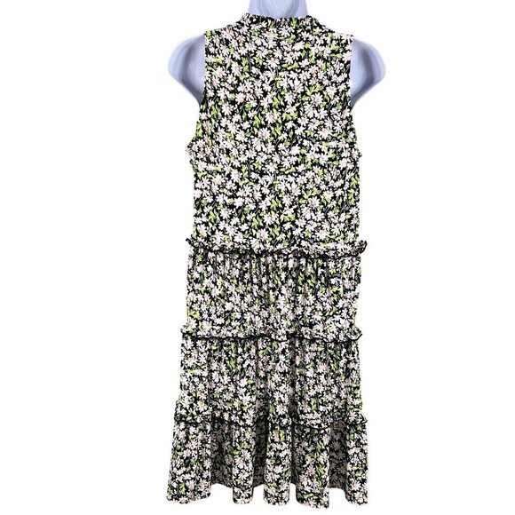 Tommy Hilfiger Womens 8 Ruffle Tiered Daisy Floral Sleeveless Dress Cottagecore - Picture 2 of 16